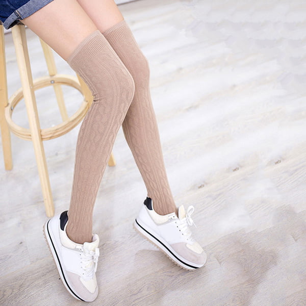 Details about   Fashion Womens Knee High Leg Warmers Knitted Long Boot Socks Leggings Stocking